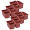 Teacher Created Resources Plastic Storage Caddy, Deep Rose, 6PK 20954 - alternate 1